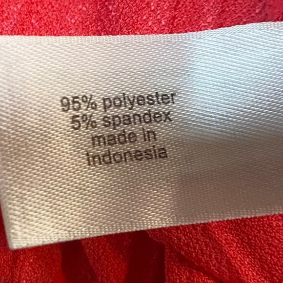 Lane Bryant Convertible Off the Shoulder Pleated Maxi Dress Coral Plus Womens 4X - Picture 9 of 11